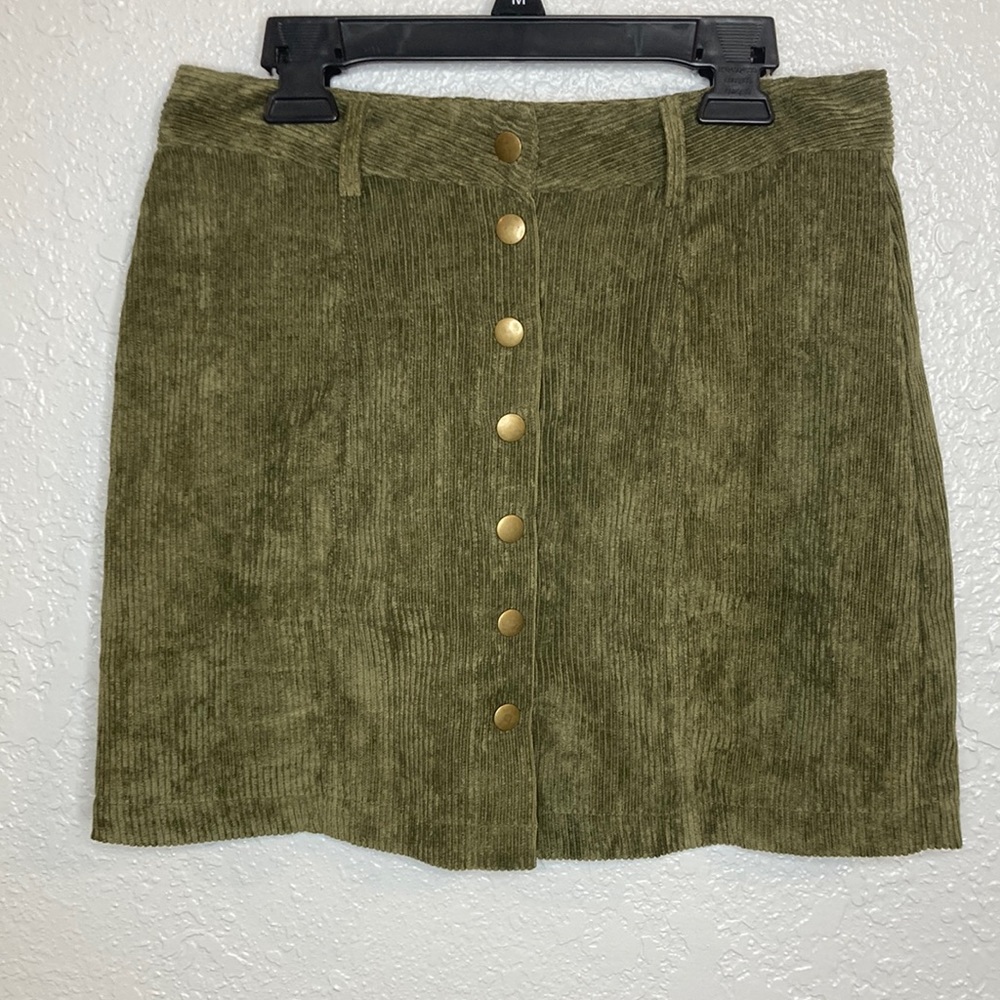 Green Corduroy Favlux fashion skirt